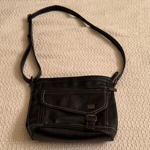 Black Leather Crossbody Bag